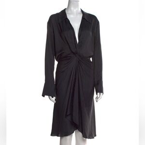 Zadig & Voltaire Elegant Black Twist Front Dress